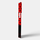 Schwarz-Rot-Polka-Dot-Muster, Individuelle Name Case-Mate iPhone Hülle (Rückseite / Rechts)