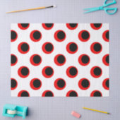 Schwarz-Rot-Polka-Dot-Muster Seidenpapier (Basteln)