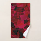 Schwarz, rot, polygonal badhandtuch set (Handtuch)
