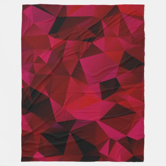 Schwarz, rot, polygonal fleecedecke (Vorderseite)