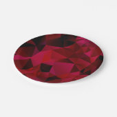 Schwarz, rot, polygonal pappteller (Schrägansicht)