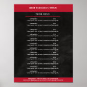 Schwarz, Rot Preislisten Poster (Vorne)