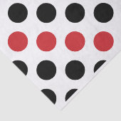 Schwarz/Rot-Punkte-Muster + Hintergrund Seidenpapier (Ausschnitt)