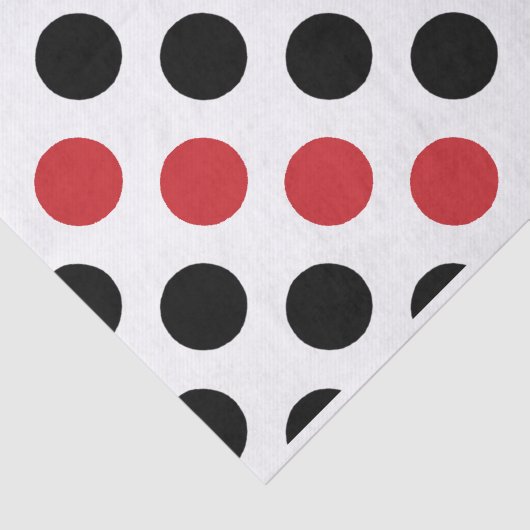 Schwarz/Rot-Punkte-Muster + Hintergrund Seidenpapier (Ausschnitt)
