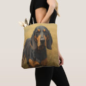 Schwarz-Rot-Rauhhaarbracke Tasche (Von Nahem)
