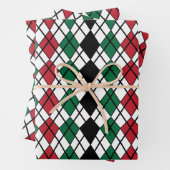 Schwarz-Rot-Raute-Muster Geschenkpapier Set (Beispiel)