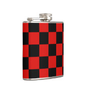 Schwarz-rot-Schachbrett - Mailand Flachmann (Rechts)