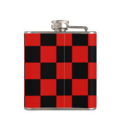 Schwarz-rot-Schachbrett - Mailand Flachmann (Rückseite)