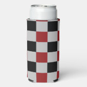 Schwarz-Rot-Scheck kann das Sportdesign kühlen Selters Dosenkühler (Seltzer Rückseite)