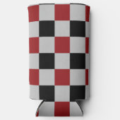 Schwarz-Rot-Scheck kann das Sportdesign kühlen Selters Dosenkühler (Vorderseite)