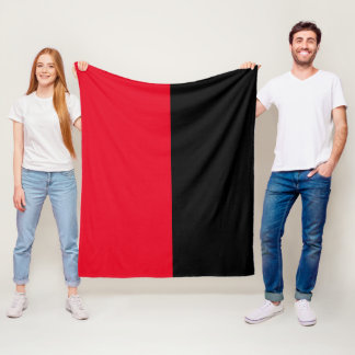 Schwarz-Rot-Schlichte, einfache Farben Blankon Fleecedecke