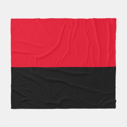 Schwarz-Rot-Schlichte, einfache Farben Blankon Fleecedecke (Vorderseite (Horizontal))