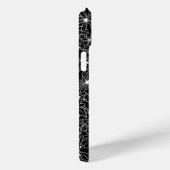 Schwarz-Rot-Sketch-Monogramm Case-Mate iPhone Hülle (Rückseite / Rechts)