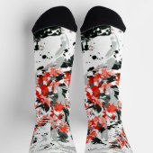 Schwarz-Rot-Socke Socken (Oben)