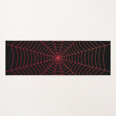 Schwarz-Rot-Spinnennetz Halloween-Muster Yogamatte (Vorderseite (Horizontal))