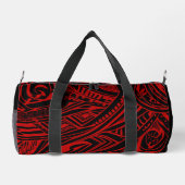 Schwarz-Rot-Stämme Abstrakt Duffle Bag (Rückseite)