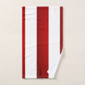 Schwarz-Rot-Streifen Badhandtuch Set (Handtuch)