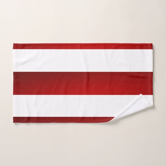 Schwarz-Rot-Streifen Badhandtuch Set (Handtuch)