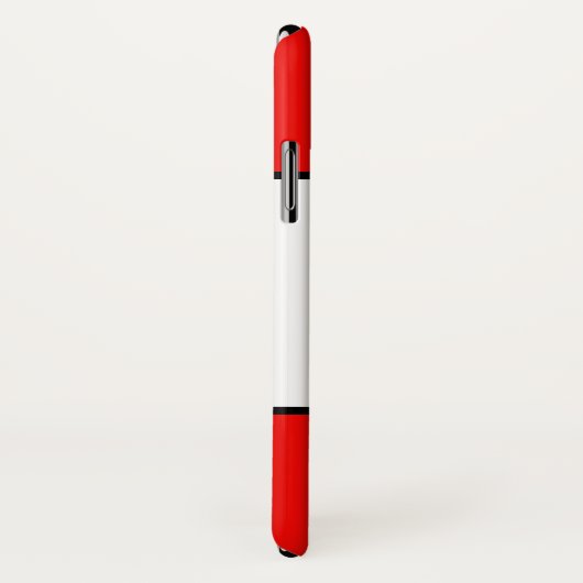 Schwarz-Rot-Streifen Case-Mate iPhone Hülle (Hinten/Rechts)