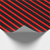 Schwarz-Rot-Streifen Geschenkpapier (Ecke)