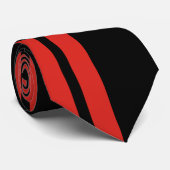 Schwarz-Rot-Streifen Krawatte (Gerollt)