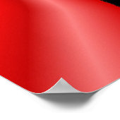 Schwarz-Rot-Swirl Poster (Ecke)