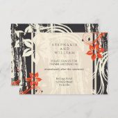 Schwarz-Rot-Swirt-Rezeptionskarte Begleitkarte (Vorne/Hinten)