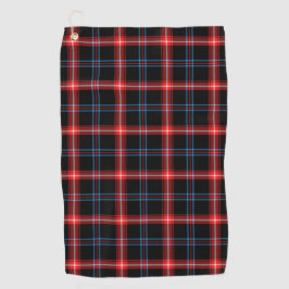 Schwarz-Rot-Tartan-Muster Golfer-Handtuch Golfhandtuch