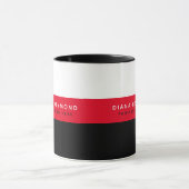 Schwarz-Rot-Tasse mit Namen und Beruf Tasse (Zentrum)