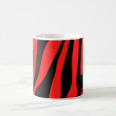 Schwarz - Rot Tiger Tiger Nahtloses Muster Kaffeetasse (Mittel)