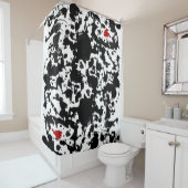 Schwarz & Rot Tinte / Spritzer + Ihr Backgr. Ideen Duschvorhang (Beispiel)