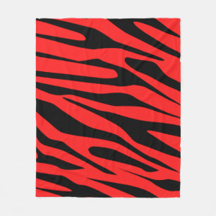 Schwarz - Rot-Töne Tiger Nahtloses Muster Fleecedecke