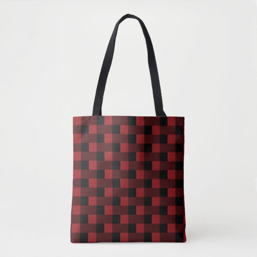 Schwarz-Rot-Tote-Tasche Tasche (Vorderseite)