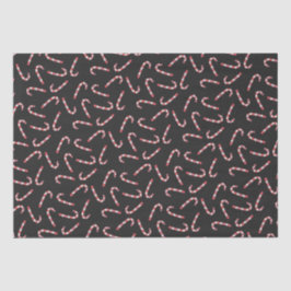 Schwarz Rot Traditionelle Candy Cane Weihnachten Seidenpapier