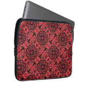 Schwarz-Rot-Tribal Laptop-Ärmel Laptopschutzhülle (Vorne Rechts)