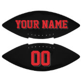 SCHWARZ ROT UND CHARCOAL GRAU Custom Football (Paneele)
