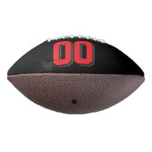 SCHWARZ ROT UND CHARCOAL GRAU Custom Football (Gedreht 270)