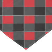 Schwarz-Rot und Grau Kariert überprüft - Tischdecke (Schrägansicht)