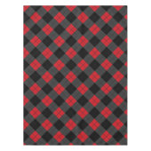 Schwarz, Rot und Grau Kariert überprüft - Tischdecke (Vorderseite)
