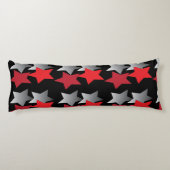 Schwarz, Rot und Grau Seitenschläferkissen (Rückseite)