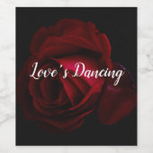 Schwarz, Rot und Rose Weinetikett (Einzelnes Label)