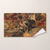 Schwarz, Rot und Rost Badhandtuch Set (Handtuch)