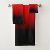 Schwarz, Rot und Weiß Badhandtuch Set (Insitu)