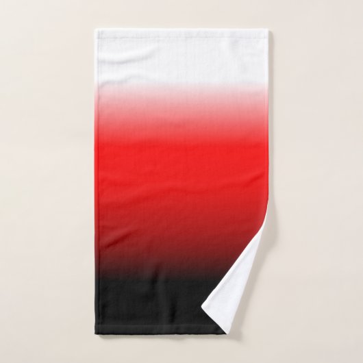 Schwarz, Rot und Weiß Badhandtuch Set (Handtuch)