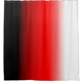 Schwarz, Rot und Weiß Duschvorhang (Vorderseite)