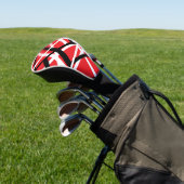 Schwarz, Rot und Weiß Golf Headcover (In SItu)