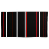 Schwarz, Rot und Weiß Kissenbezug (Vorderseite-Links)