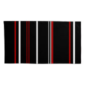 Schwarz, Rot und Weiß Kissenbezug (Rückseite-Rechts)