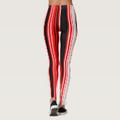 Schwarz, Rot und Weiß Leggings (Rückseite)