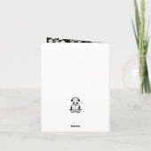 Schwarz, Rot und Weiß Schneeflocken Foto Weihnacht Dankeskarte (Rückseite)